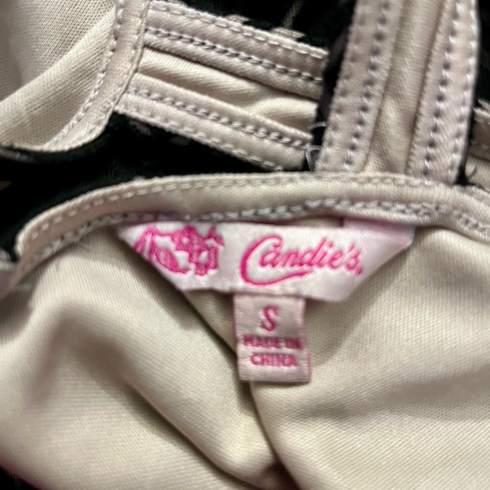 Sus* Candie’s Black and Tan Chevron Sleeveless Dress - Picture 11 of 11